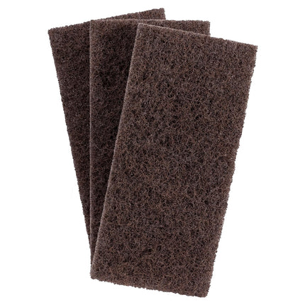 3M Doodlebug Stripper Floor Pads, Brown, 10 Pads/Case (8541)