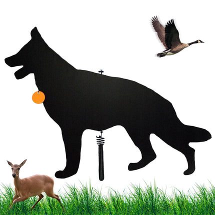 Watch Dog Goose Patrol Lone Dog Decoy – Corrugated Plastic Predator Deterrent for Geese, Deer, Seagulls, Rabbits | Humane Outdoor Pest Repellent | Visual Scare Device | Made in USA