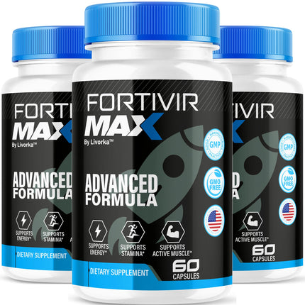 (3 Pack) Fortivir Max Capsule - Fortivir Max Advanced Formula Pills - Maximum Strength, FortivirMax All Natural Premium Support for Overall Health and Wellness Reviews, 180 Capsules for 3 Months