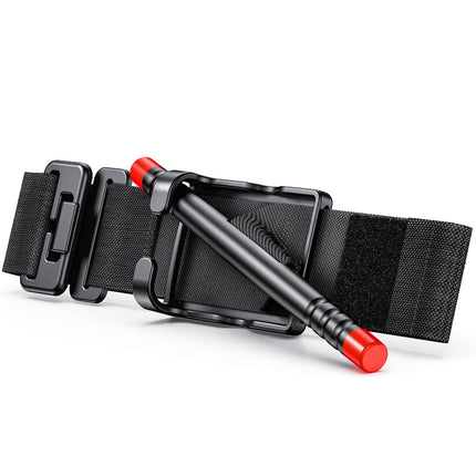 Qen Tourniquet for Severe Bleeding Control, Gear for First Aid Kits and Tourniquet Kits, Suitable for Emergencies, One-Handed Operation (Red)