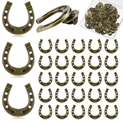 Yinkin 50 Pcs Western Lapel Pin for Cowgirl Cowboy,Horseshoe,Bronze