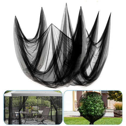 33x10ft Ultra-fine Mesh Mosquito Net, Patio Screen Netting, 1Pc Black