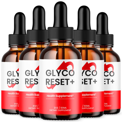 (5 Pack) Glyco Reset Drops, GlycoReset Drops with All Natural Ingredients, Advanced Overall Health and Wellness Vitamin Formula Maximum Strength Active Lifestyle Multivitamins Support (150 Servings)