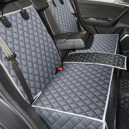 ANOSOSPECIAL Grey Dog Car Seat Cover for Back Seat X-Large,Non-Stick Fur,Pet-Friendly and Waterproof - Universal Fit Interior Protector for Auto, Van, SUV - Ideal for Kids and Pets (X-Large)