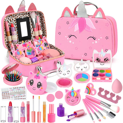 Heaning Real Kids Makeup Girl Toys - Safe / Non-Toxic / Washable