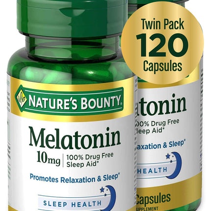 Melatonin by Nature's Bounty, 60 Count (Pack of 2)