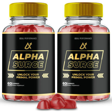 Alpha Surge Gummies, Official Alpha Surge Gummies for Men - Maximum Strength Performance, All Natural Support Overall Health and Wellness, AlphaSurge Advanced Formula Support Gummy Reviews (2 Pack)