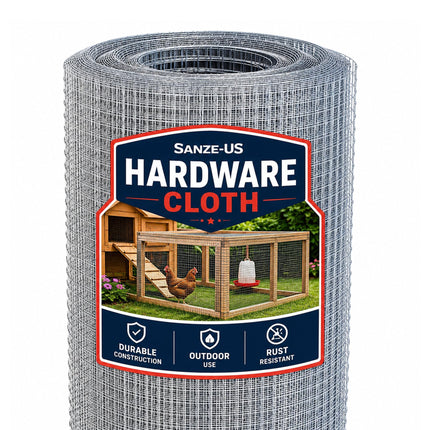 SANZEUS Hardware Cloth, 48in x 100ft 1/2in Mesh, 19GA Chicken Wire Fencing