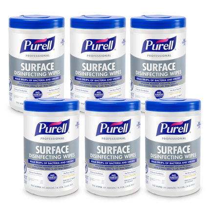 Purell Professional Surface Disinfecting Wipes Canister 6 x 110ct - 9342-06
