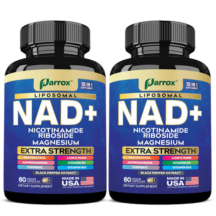 NAD+ Supplement, Liposomal Nicotinamide Riboside, 10-in-1 Strength, 2 Pack