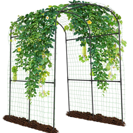 SUNYRISY 71" x 47" x 83" Garden Arch Trellis for Climbing Plants Outdoor