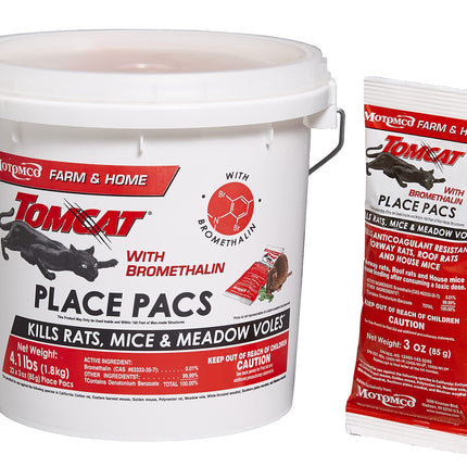 TOMCAT Bromethalin Place Pacs Bait, 4.1 lbs.