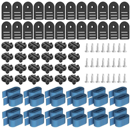 Tube and Solar Cover Fastening Kit FG-FASKIT for F-eherguard Inground and Aboveground Pool Roller - Includes 24 26" Straps, 24 Mounting Wcrews with Brackets, for Securing Solar Blankets to Solar Reels