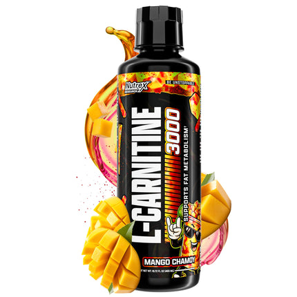 Nutrex Research Liquid Carnitine 3000 | Premium Liquid Carnitine, Stimulant Free, Fat Loss Support 16 Fl Oz (Mango Chamoy, 16 Fl Oz (Pack of 1))