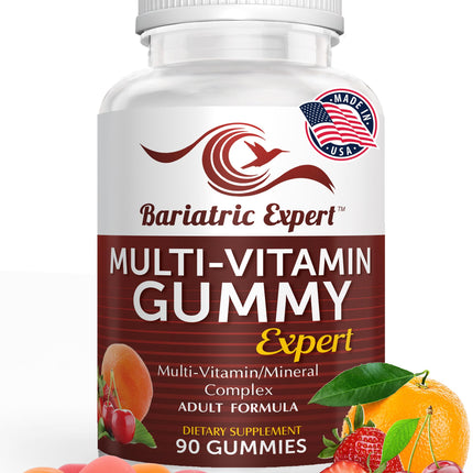 Bariatric Expert Multivitamin Gummies – Fast-Melting Dietary Supplement for Adults Post-Gastric Sleeve and Bypass, Nutritionist Recommended, 90 Count