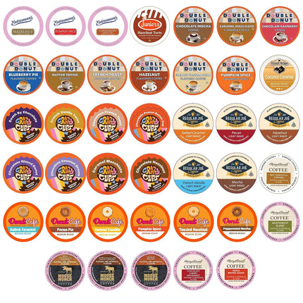 Flavored Coffee Pods Variety Pack for Keurig K Cups Brewers, Assorted Flavored Coffee Sampler, 40 Count