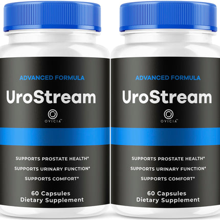 (2 Pack) UroStream Capsules - Official Urostream Pills Advanced Premium Formula Support Maximum Strength, All Natural Ingredients Vitamins for Overall Health & Wellness, 120 Capsules for 2 Months