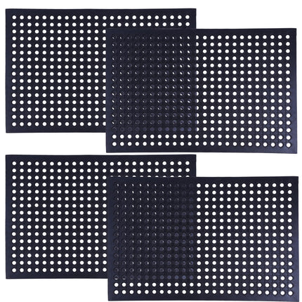 OrangeStar 4-Pack Anti-Fatigue Rubber Floor Mat 24"x36"