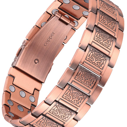Feraco Copper Bracelet for Men Magnetic Therapy Bracelet Jewelry