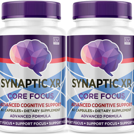 (2 Pack) Synaptic XR Capsules, SynapticXR, Synaptic XR Core Focus, Synaptic XR Brain Caps, Synaptic XR, Brain Synaptic XR, Synaptic XR Advanced Formula 120 Capsules for 2 Months