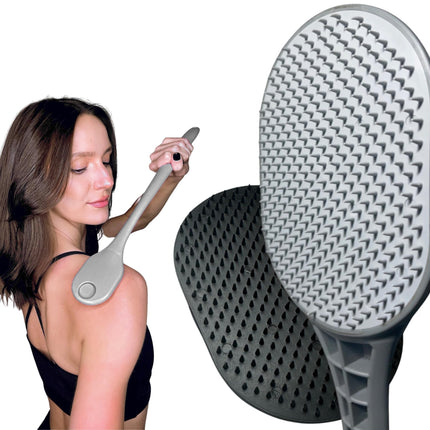 The Ultimate Back Scratcher - Large Dual-Textured Back Scratcher for Men & Women, Long Sturdy Handle, Soft & Firm Scratching Heads, Deep Satisfying Scratch for Back, Scalp & Body