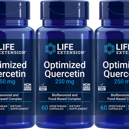 Life Extension Optimized Quercetin Capsules, 60 Vegetarian Capsules (Pack of 3)