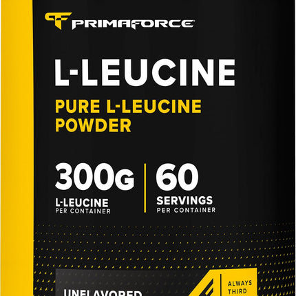 Primaforce L-Leucine (300 Grams | 60 Servings) - Pure L-Leucine Powder, 5 Grams Per Serving