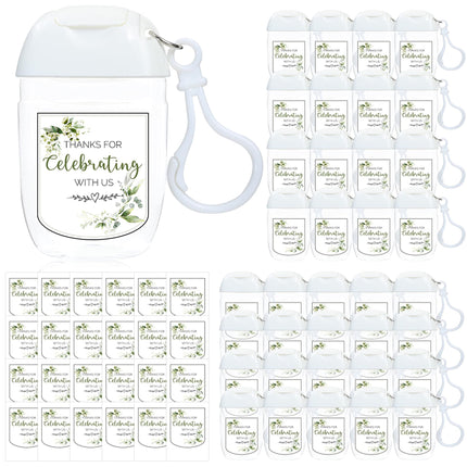 Ohmique 50Pcs Mini Hand Sanitizer Bottles Bulk with Thank You Labels (Sanitizer Not Included) - Wedding Favors - Personalized Wedding Favors for Guests