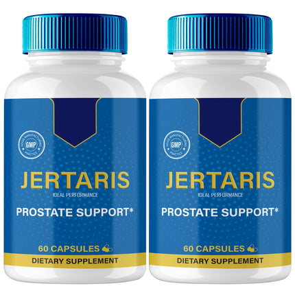 IDEAL PERFORMANCE Jertaris Capsules, Jertaris Prostate Health Supplement Pills - Extra Strength, Jertaris Supports Prostate Heath All Natural Formula, Jerta RIS Capsules, Jer Taris Reviews (2 Pack)