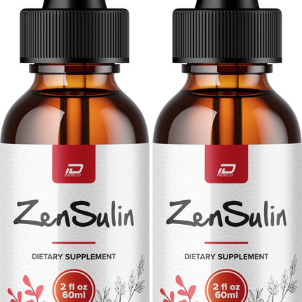 Indelo ZenSulin Liquid Drops – Zen Sulin Natural Liquid Dietary Natural Blend Supplement (2 Pack – 2 Month Supply)