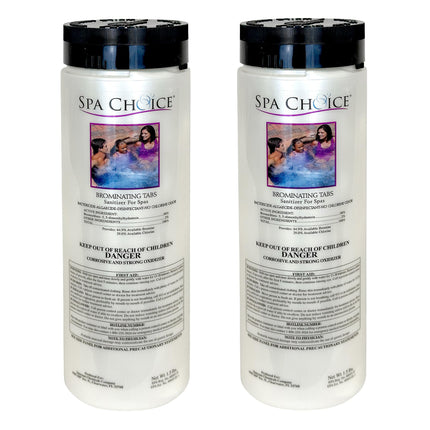 SpaChoice 1.5-Pounds 2-Pack Premium Brominating Tabs Sanitizer for Spas, Bromine Tablets for Spa Hot Tub, Made in USA