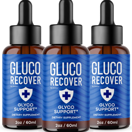 (3 Pack) Gluco Recover Drops - GlucoRecover Liquid Premium Support Advanced Formula All Natural Maximum Strength Daily Drop Vitamin for Overall Health & Wellness Reviews, 3 Bottles for 3 Months
