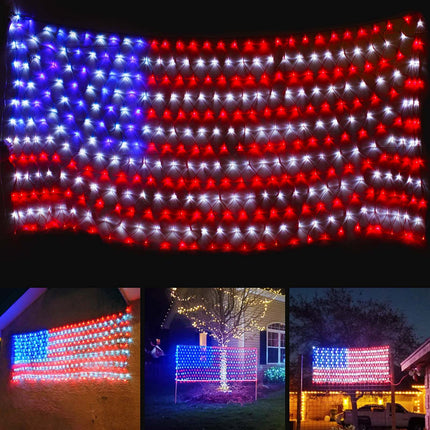 Super Large Size American Flag Lights, July 4th Patriotic Lights