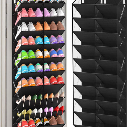 UVIAHOMI 20-30 Pairs Over the Door Shoe Organizer, 10-Tier Door Shoes Rack