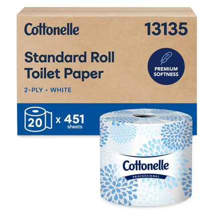 Cottonelle Professional Standard Roll Toilet Paper, Bulk, 20 Rolls (13135)