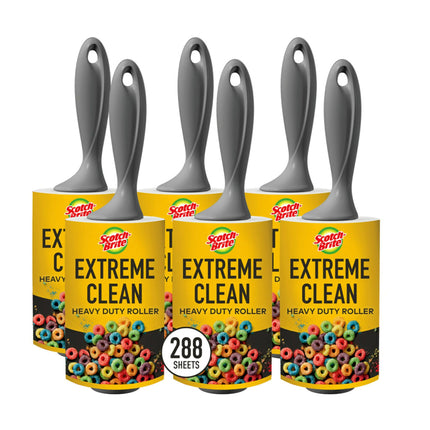Scotch-Brite 50% Stickier Lint Roller Works Great On Pet Hair 6 Rollers 48 Sheets per Roller 288 Sheets Total (Packaging may vary)