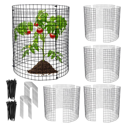 15 PCS Round Plant Protector from Animals, 5 Pack 12'' x 12'' Metal Plant Cages， Metal Mesh to Keep Animals Out, Garden Protection Bunny Barricades, Wire Plant Protectors for Rabbits Chicken Duck