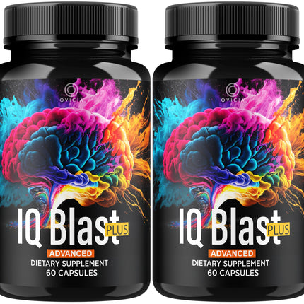 (2 Pack) IQ Blast Plus - IQBlast Plus Capsules Support Advanced Formula Reviews, IQBlastPlus Pills Natural Ingredients Memory Support Daily Vitamins for Health and Wellness, 120 Capsules for 2 Months
