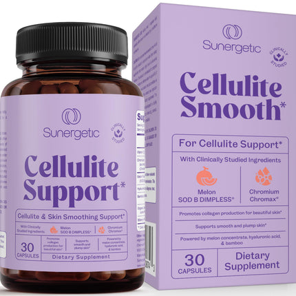 Premium Cellulite Supplement – Anti Cellulite Capsules For Women – Supports Skin Smoothing, Smooth Legs, Reduces Cellulite & Promotes Collagen Production – With Clinically Studied Melon SOD – 30 Count