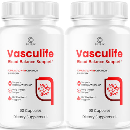 (2 Pack) Vasculife Capsules - Official Vascu Life Support Pills Advanced Formula With All Natural Ingredients, Premium Maximum Strength for Wellness & Overall Health Support, 120 Capsules for 2 Months