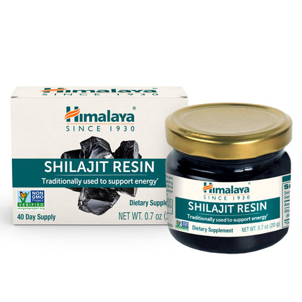 Himalayan Shilajit Resin, Energy Superfood, 60% Fulvic Acid, Non-GMO, 0.7 oz (20g) Jar, 40-Day Supply