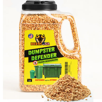 BEEST Dumpster Defender - 3lbs Outdoor Trash Can Deodorizer & Liquid Waste Absorber (Made in USA) Biodegradable Trash Can Odor Eliminator - Powerful Garbage Deodorizer for Always-Fresh Bins - 14 Cups