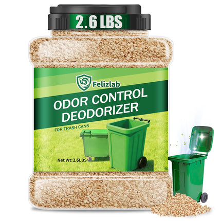 Outdoor Trash Can Deodorizer 2.6 lbs, Industrial Strength Garbage Odor Eliminator & Moisture Absorber for Trash Cans, Outdoor Waste Bins & Recycling Containers, Heavy Duty Long Lasting Odor Control