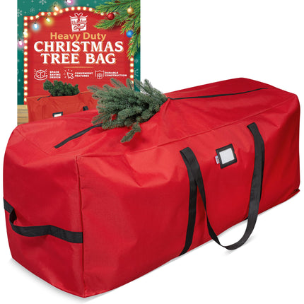 Holiday Cheer Christmas Tree Storage Bag Waterproof 9ft Red