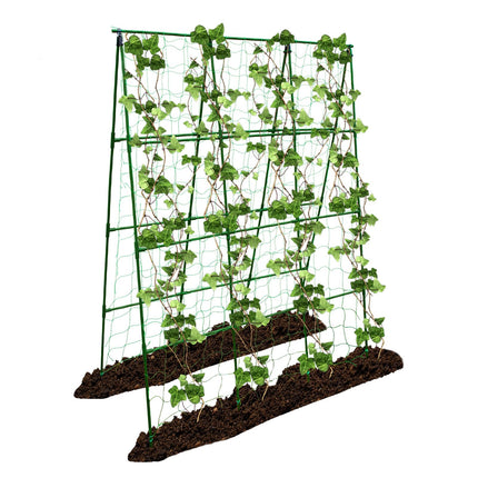PHENEAHILL Large A-Frame Garden Trellis for Tomatoes, Cucumbers & Heavy Climbing Plants - Rust-Resistant, Heavy-Duty Steel, Perfect for Outdoor Gardens & Vertical Gardening(47" W x 63" H)