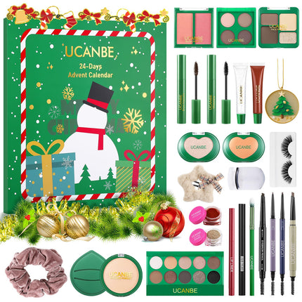UCANBE Makeup Advent Calendar 2026 for Women Teens Girls, 24 Piece Christmas Holiday Gift Sets, Beauty & Cosmetic Surprises Countdown