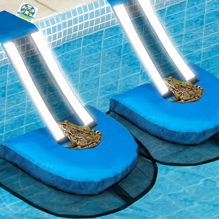 Pro Pool Animal Critter Escape Ramp 2Pcs Frog Saver Pads Ladder for Swimming Pools Lily Pad for Frogs Float Life Saving Wildlife Duck Duckling Creature Rescue Bridge Log Maintenance Kits Accessories