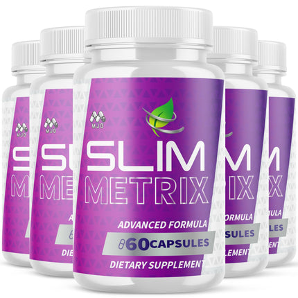 (5 Pack) Slim Metrix Capsules, Official Slim Metrix Pills with All Natural Ingredients,Advanced Weight Management & Wellness Support Supplement, Maximum Strength Healthy Lifestyle Pills (300 Capsules)