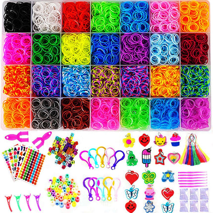 YITOHOP 12080+ Loom Bands Set, Rubber Bands for Bracelet Making Kit, DIY Arts & Crafts Idea, Friendship Bracelet Birthday Gift Kits for Girls Boys Creative Art Crafts