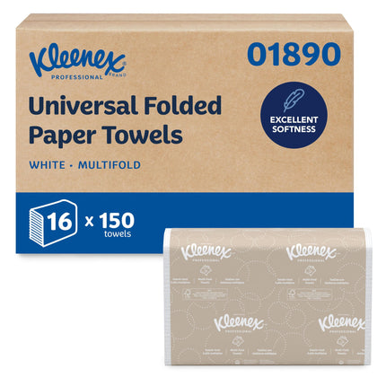 Kleenex Professional Multifold Paper Towels, Bulk, 16 x 150 Sheets (01890)
